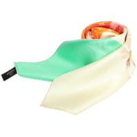 シルクスカーフ 花柄（クリーム・緑） - ジムトンプソン【タイシルク