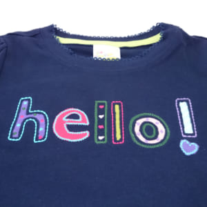 長袖Tシャツ-子供用(紺・ピンク) － LONG T-SHIRT CHILD BLUE&PINK