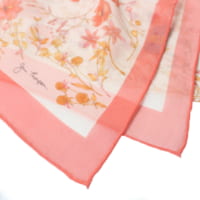 シルクロングスカーフ 花柄（紅・白） – ジムトンプソン