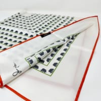 シルクスカーフ 象柄（ホワイト） - ジムトンプソン【タイシルク100