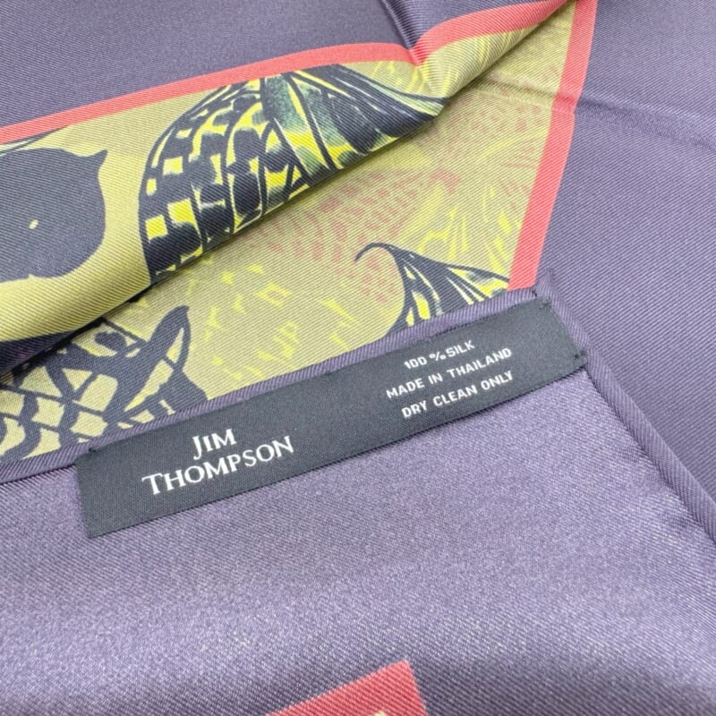 ジムトンプソンスカーフ（Jim Thompson scarf）-花柄（紫色）-JTS_S002