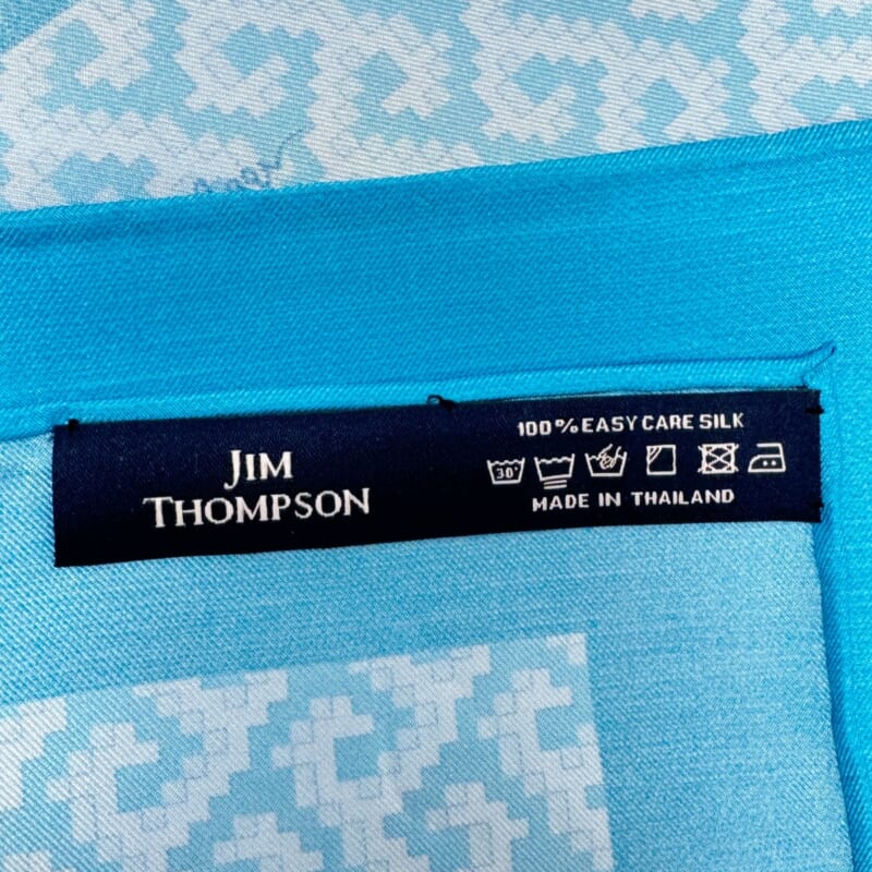 ジムトンプソンスカーフ（Jim Thompson scarf）-花柄｜露草色