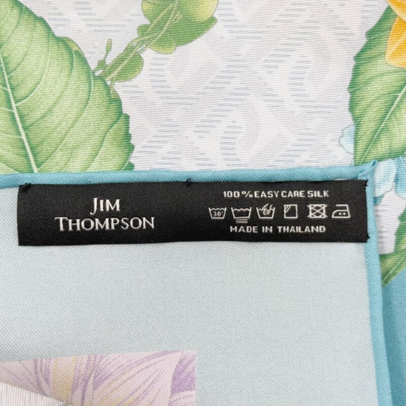 ジムトンプソンスカーフ（Jim Thompson scarf）-花柄｜水色