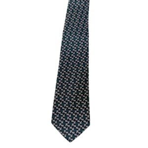ジムトンプソンネクタイ（Jim Thompson necktie）-パターン柄｜緑・グレー
