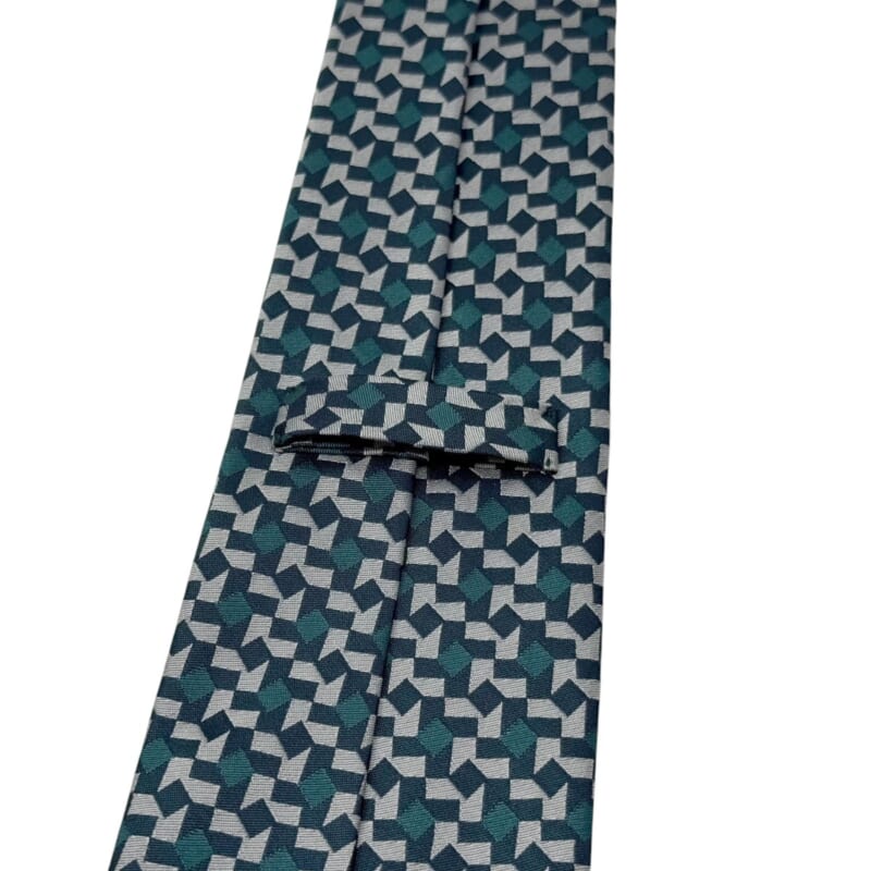 ジムトンプソンネクタイ（Jim Thompson necktie）-パターン柄｜緑・グレー