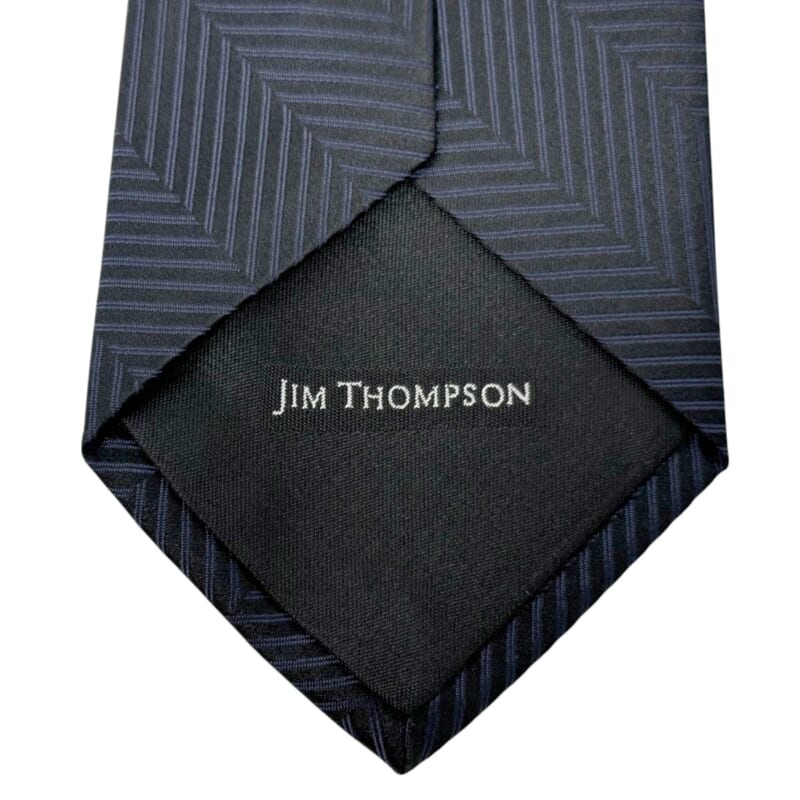 ジムトンプソンネクタイ（Jim Thompson necktie）-パターン柄｜ブラック・パープル