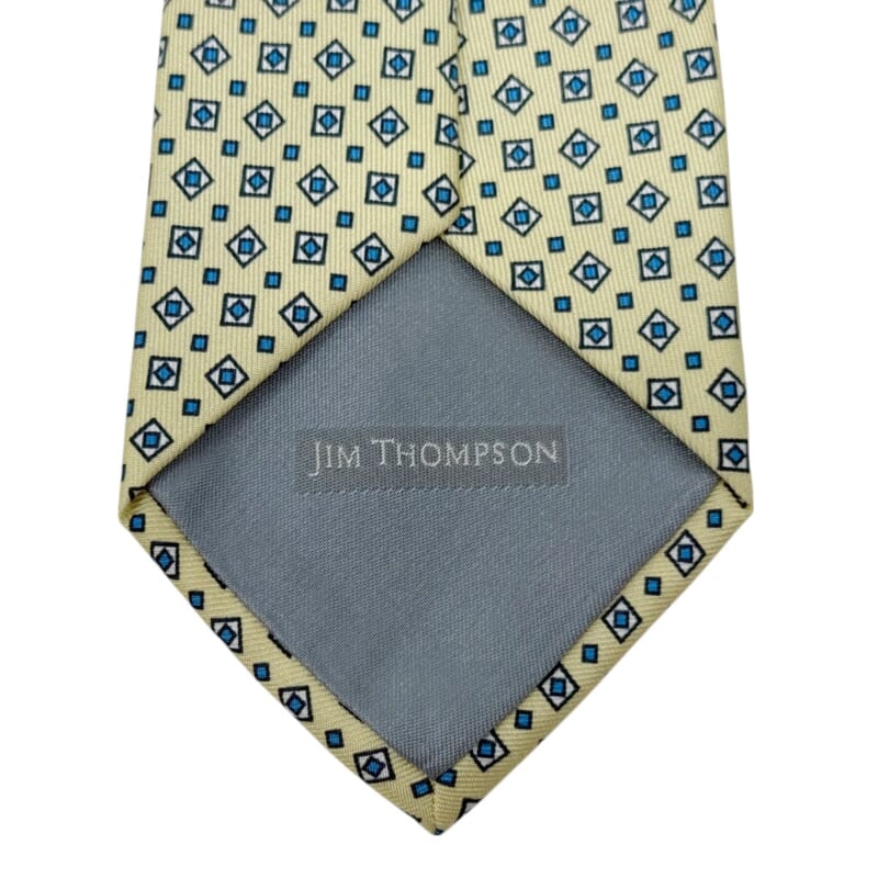ジムトンプソンネクタイ（Jim Thompson necktie）-小紋柄｜黄色