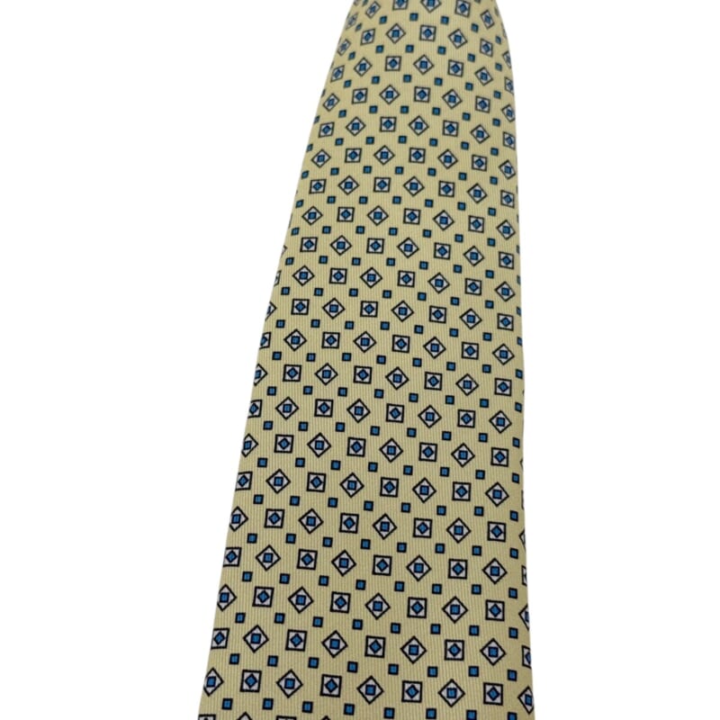 ジムトンプソンネクタイ（Jim Thompson necktie）-小紋柄｜黄色