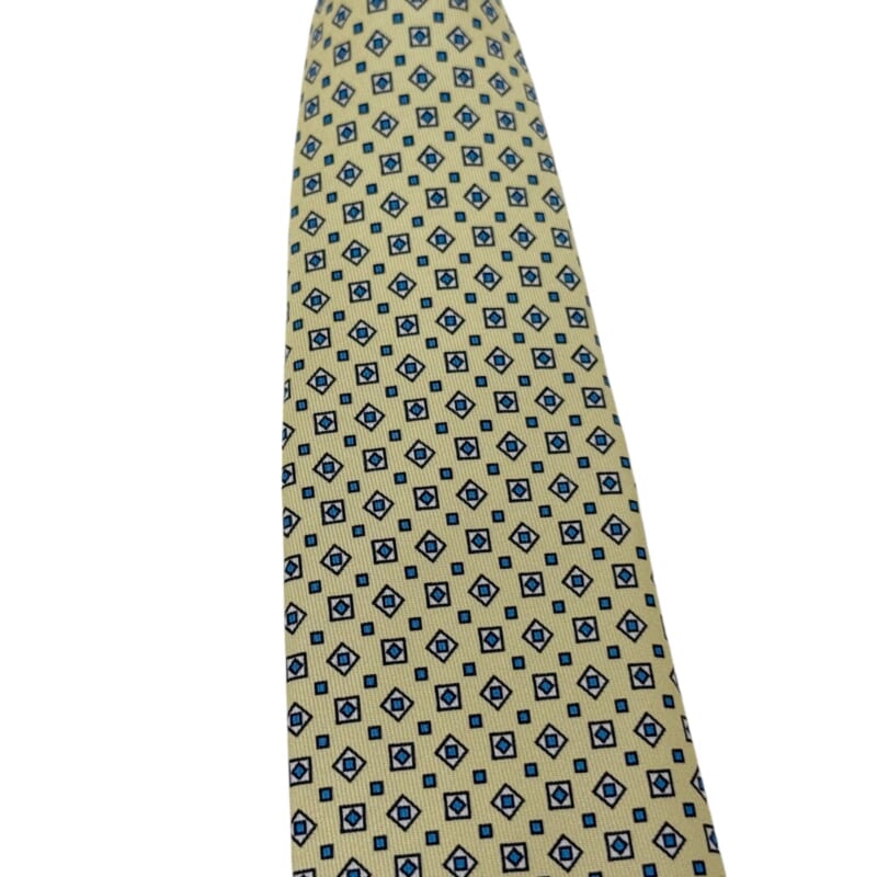 ジムトンプソンネクタイ（Jim Thompson necktie）-小紋柄｜黄色