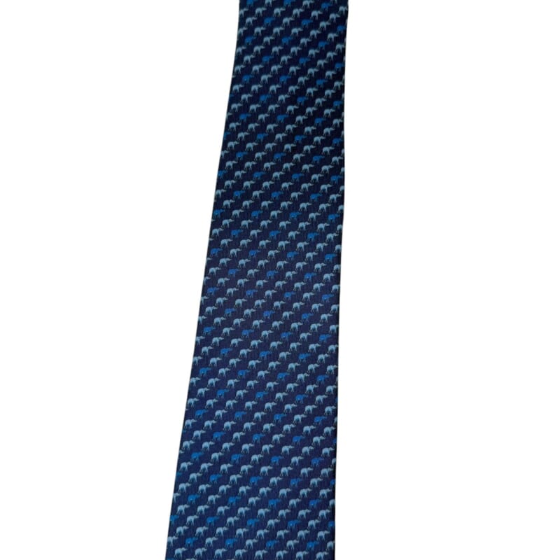 ジムトンプソンネクタイ（Jim Thompson necktie）-象柄｜ブルー