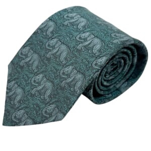 ジムトンプソンネクタイ（Jim Thompson necktie）-象柄｜ダークグリーン