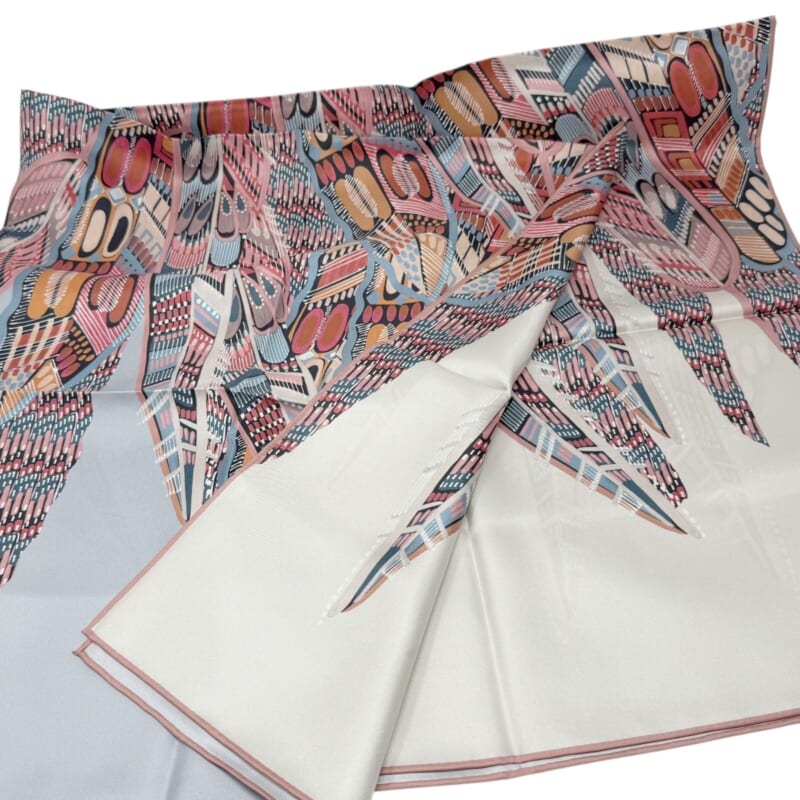 ジムトンプソンスカーフ（Jim Thompson scarf）-スカイグレー・ベージュ