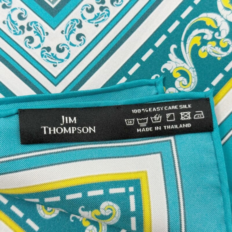 ジムトンプソンスカーフ（Jim Thompson scarf）-グリーン・黄色