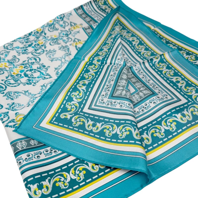 ジムトンプソンスカーフ（Jim Thompson scarf）-グリーン・黄色