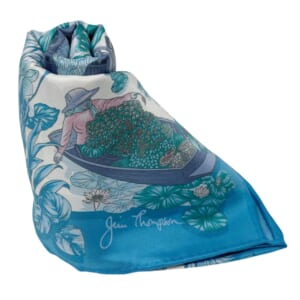 ジムトンプソンスカーフ（Jim Thompson scarf）-風景｜ブルー