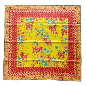 ジムトンプソンスカーフ（Jim Thompson scarf）-花柄｜赤・黄色