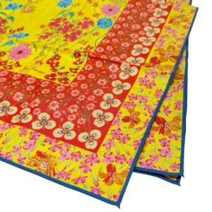 ジムトンプソンスカーフ（Jim Thompson scarf）-花柄｜赤・黄色