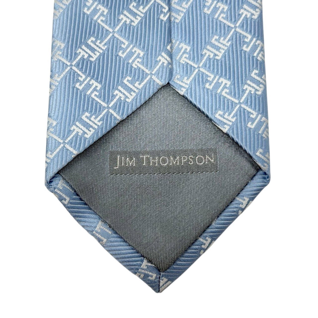 ジムトンプソンネクタイ(Jim Thompson necktie)-モノグラム柄|スカイブルー