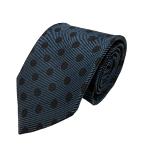 ジムトンプソンネクタイ（Jim Thompson necktie）-ドット｜藍色・黒