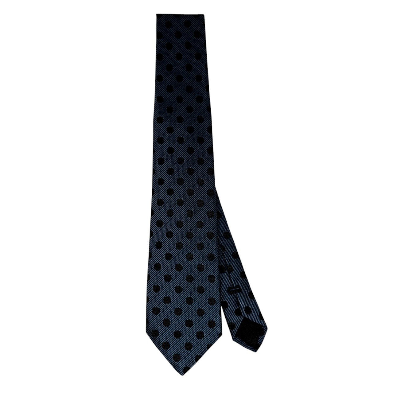 ジムトンプソンネクタイ(Jim Thompson necktie)-ドット|藍色・黒