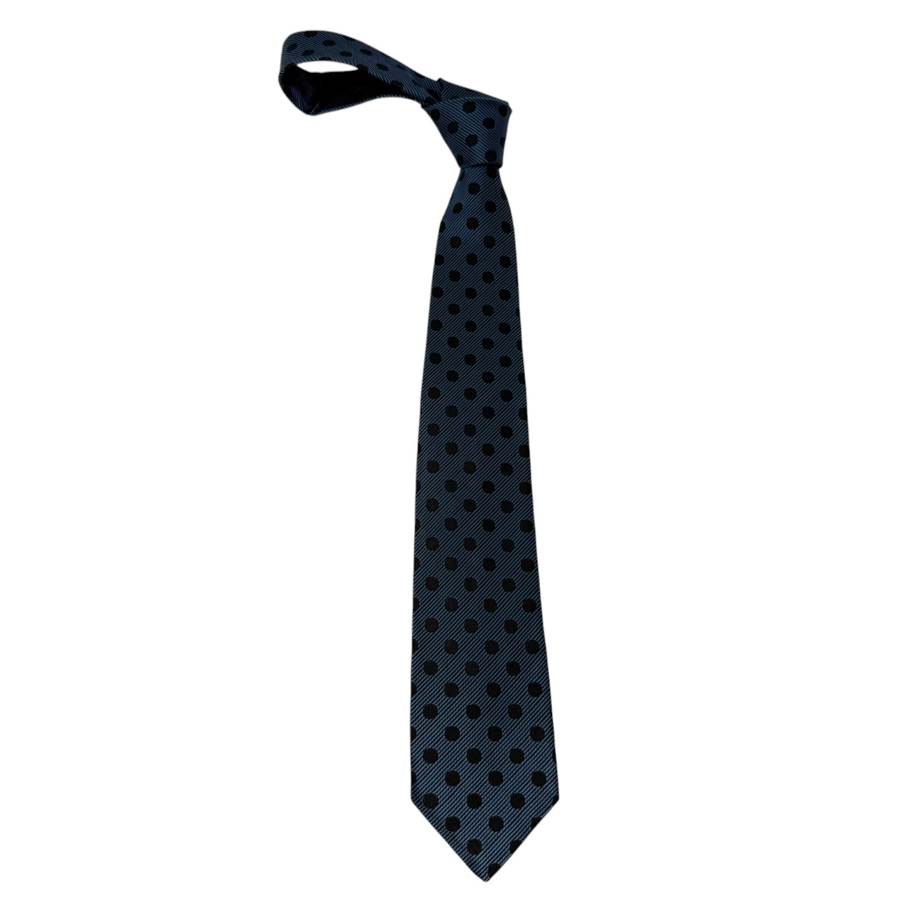 ジムトンプソンネクタイ(Jim Thompson necktie)-ドット|藍色・黒