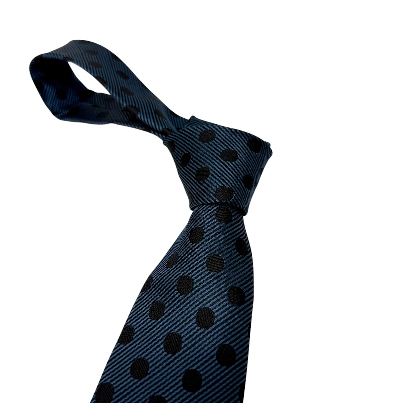 ジムトンプソンネクタイ(Jim Thompson necktie)-ドット|藍色・黒