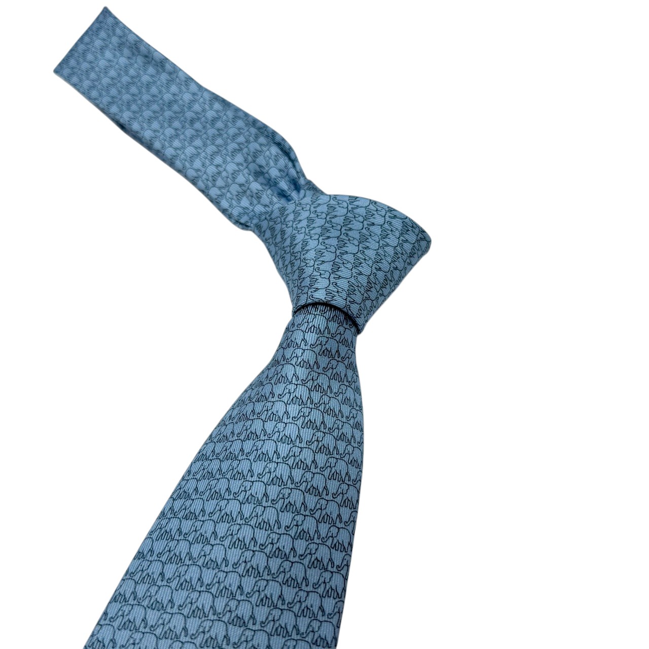 ジムトンプソンネクタイ(Jim Thompson necktie)象柄|ライトブルー
