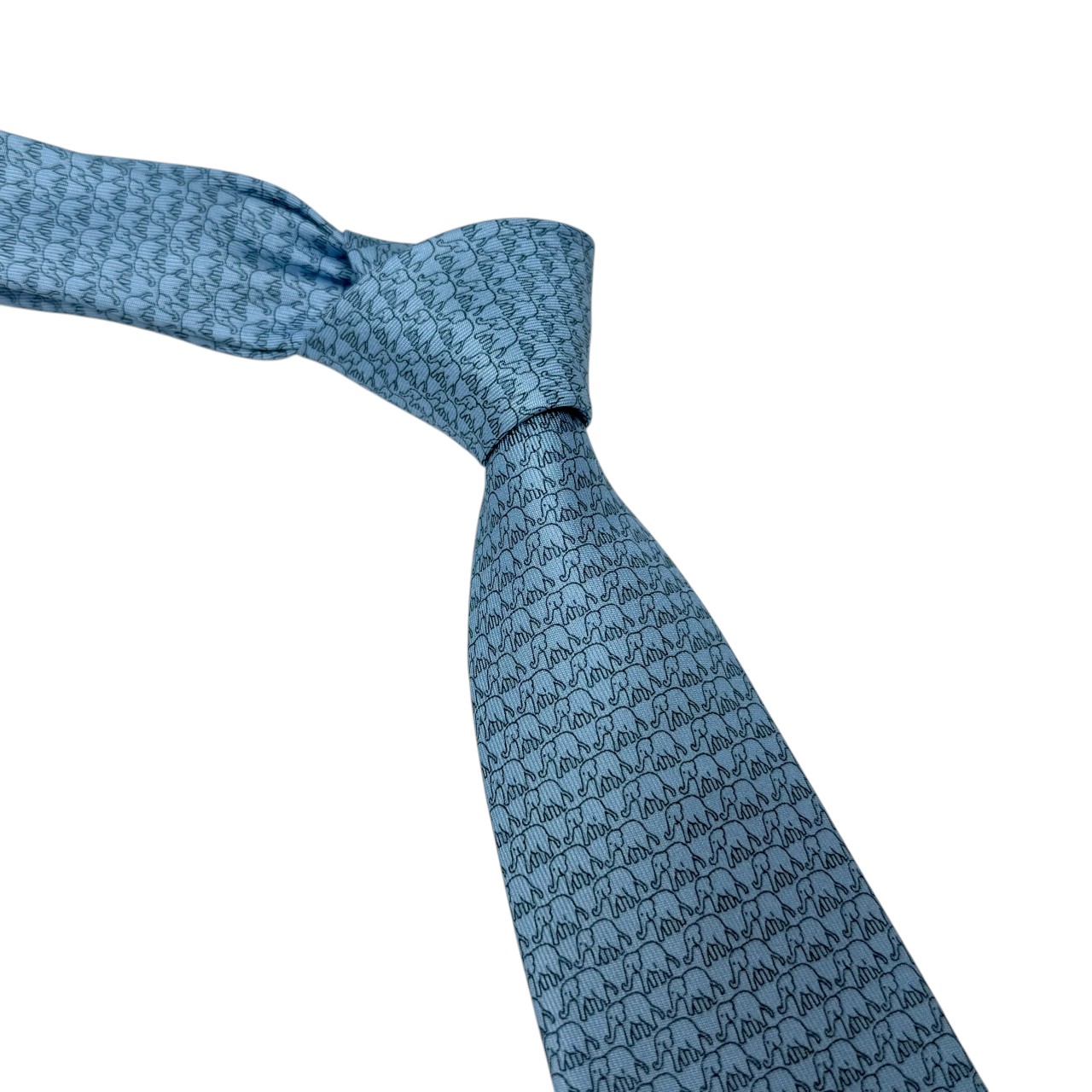 ジムトンプソンネクタイ(Jim Thompson necktie)象柄|ライトブルー