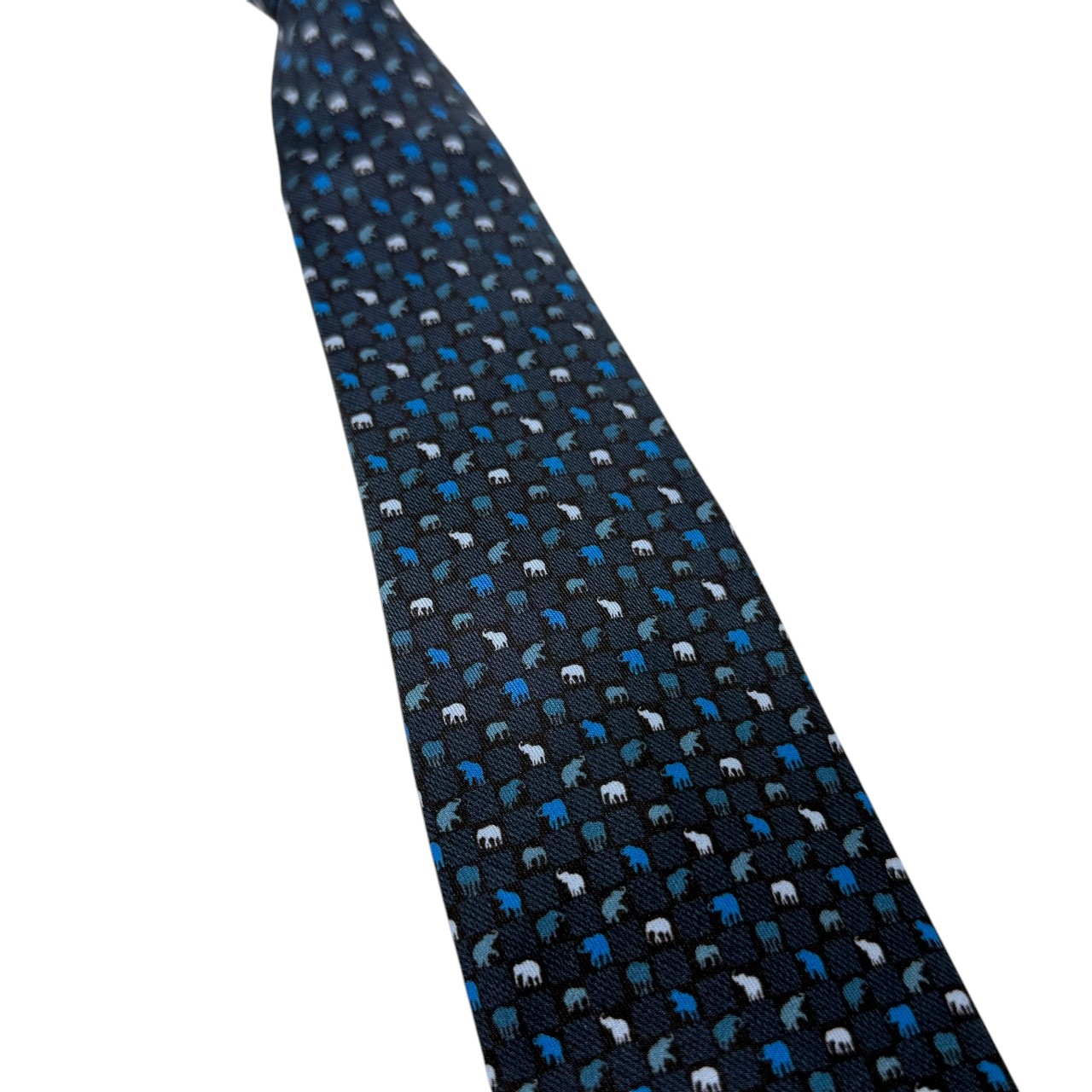 ジムトンプソンネクタイ(Jim Thompson necktie)-象柄|ネイビー
