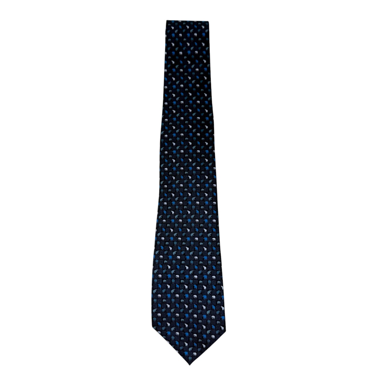 ジムトンプソンネクタイ(Jim Thompson necktie)-象柄|ネイビー