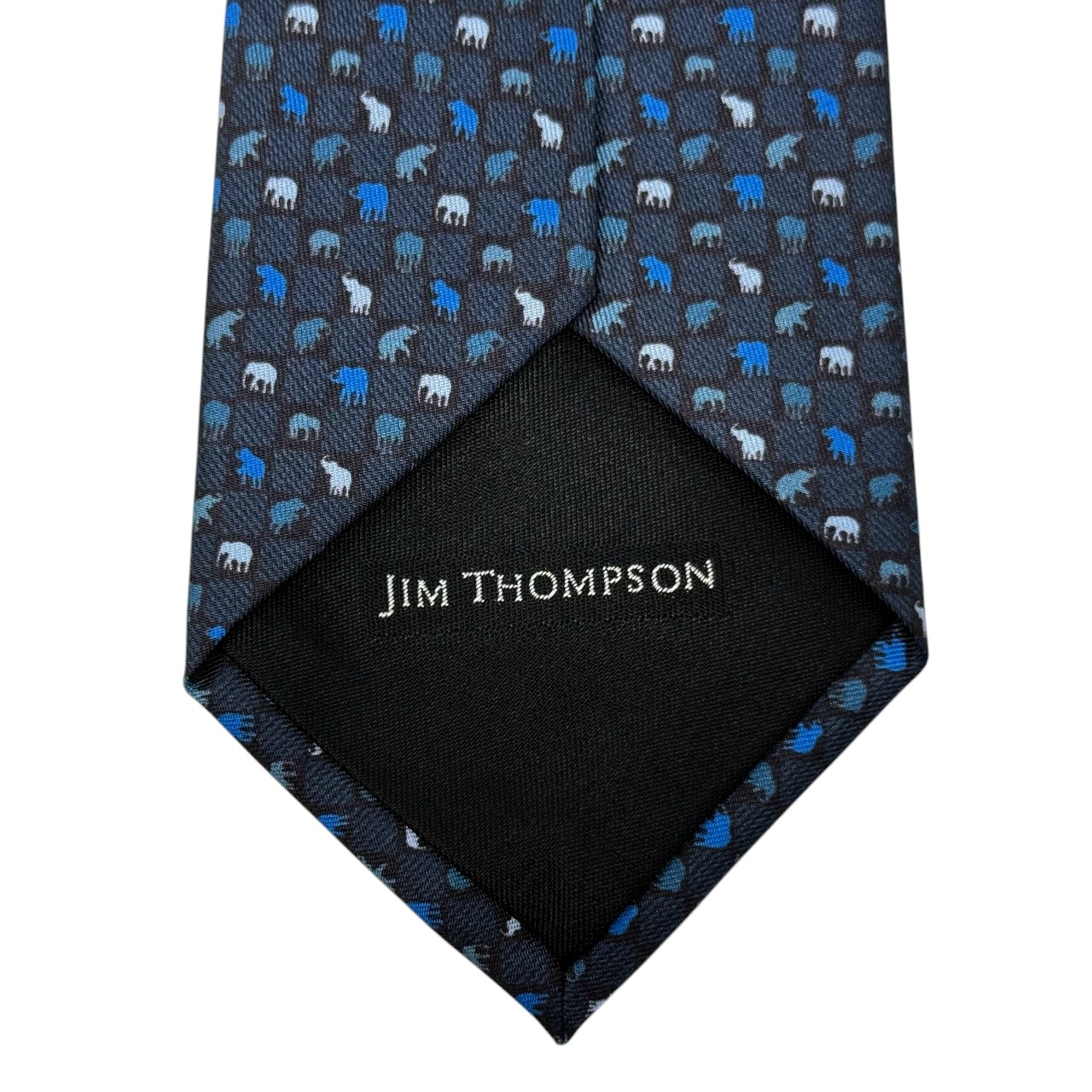 ジムトンプソンネクタイ(Jim Thompson necktie)-象柄|ネイビー