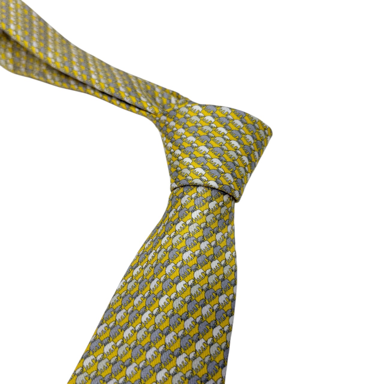 ジムトンプソンネクタイ(Jim Thompson necktie)象柄|イエロー