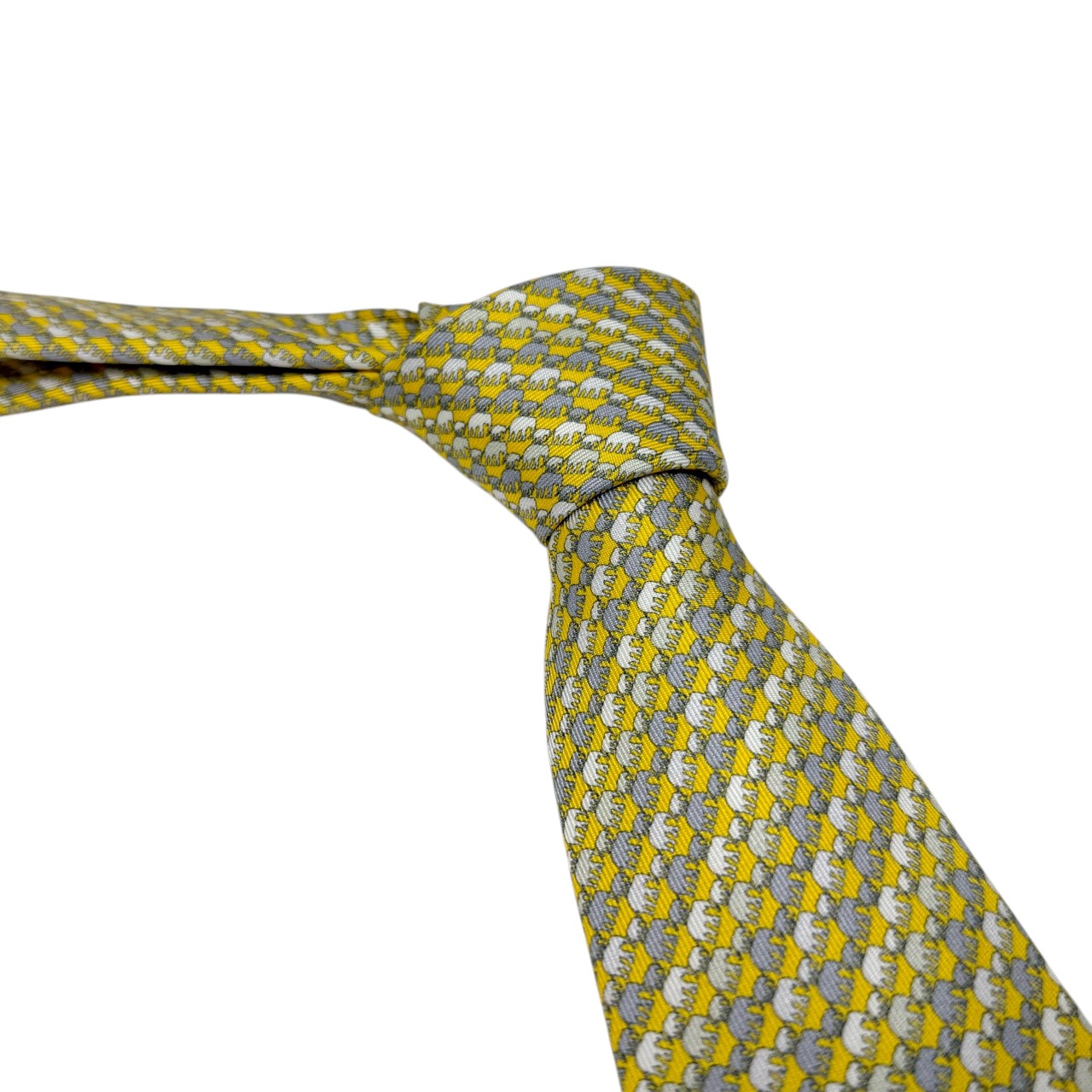 ジムトンプソンネクタイ(Jim Thompson necktie)象柄|イエロー
