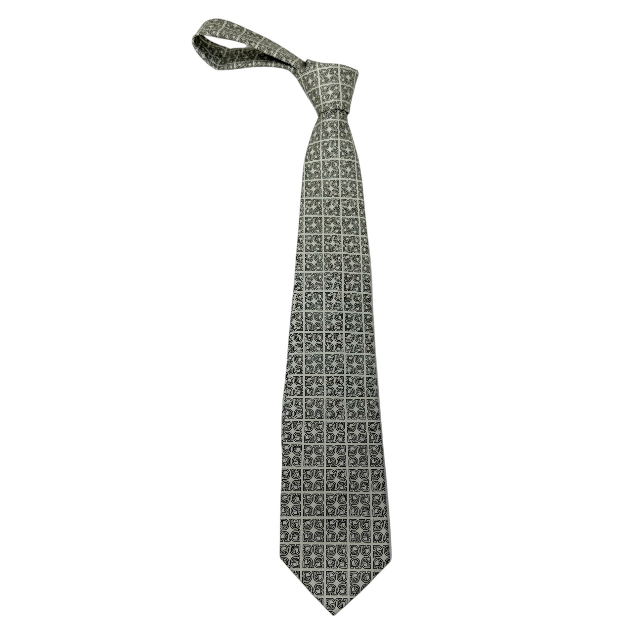 ジムトンプソンネクタイ(Jim Thompson necktie)-モノグラム柄|アイボリー