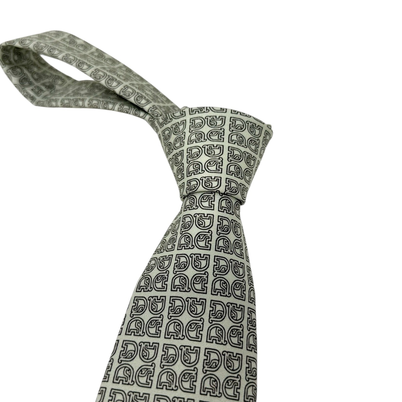 ジムトンプソンネクタイ(Jim Thompson necktie)-モノグラム柄|アイボリー