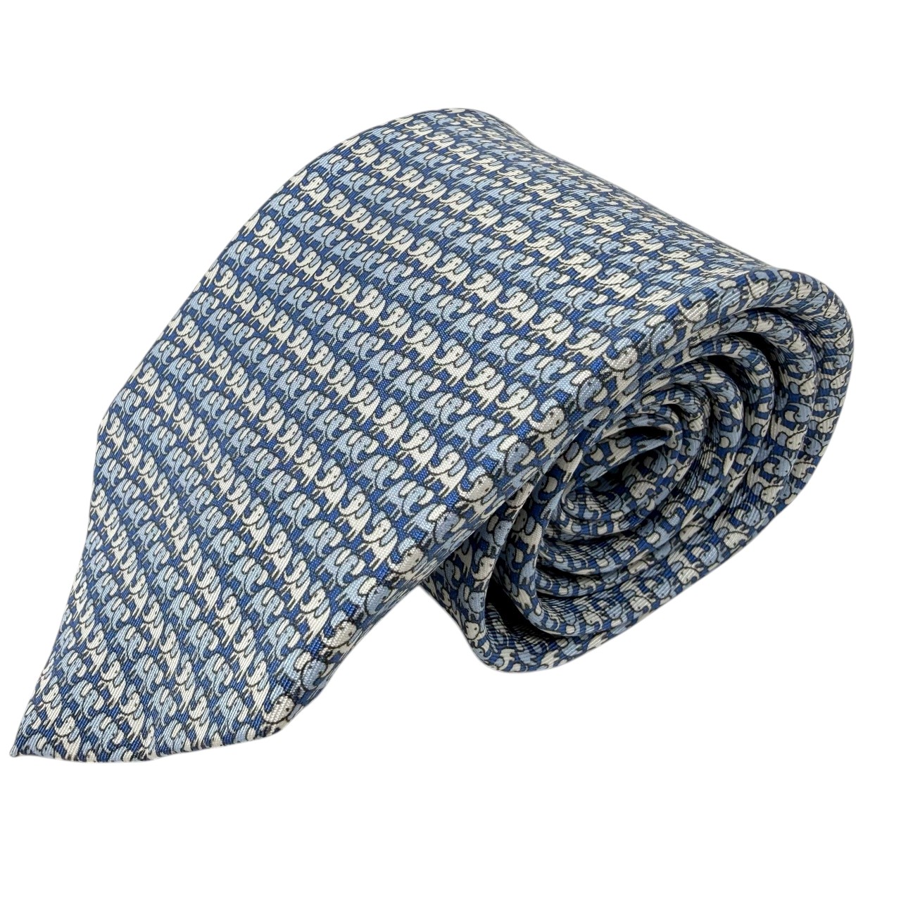 ジムトンプソンネクタイ(Jim Thompson necktie)象柄|ブルー