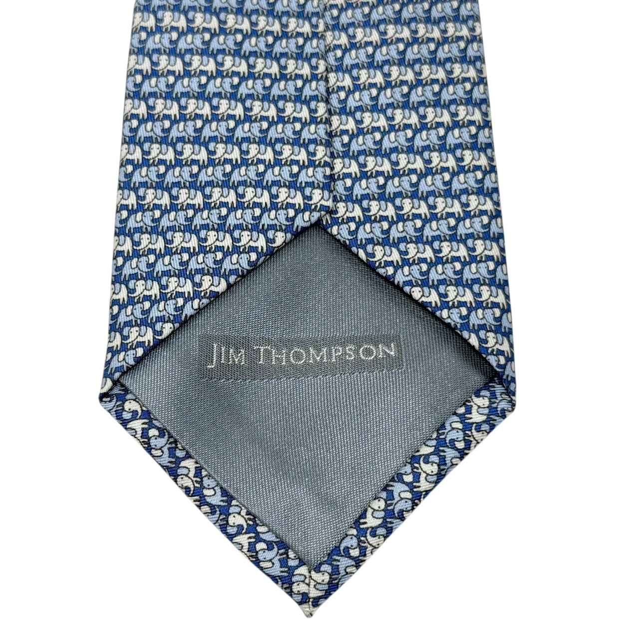 ジムトンプソンネクタイ(Jim Thompson necktie)象柄|ブルー
