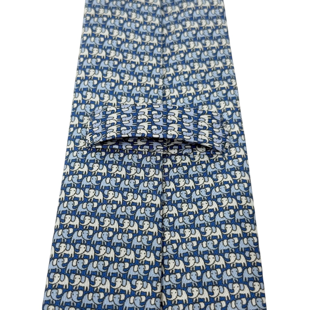 ジムトンプソンネクタイ(Jim Thompson necktie)象柄|ブルー