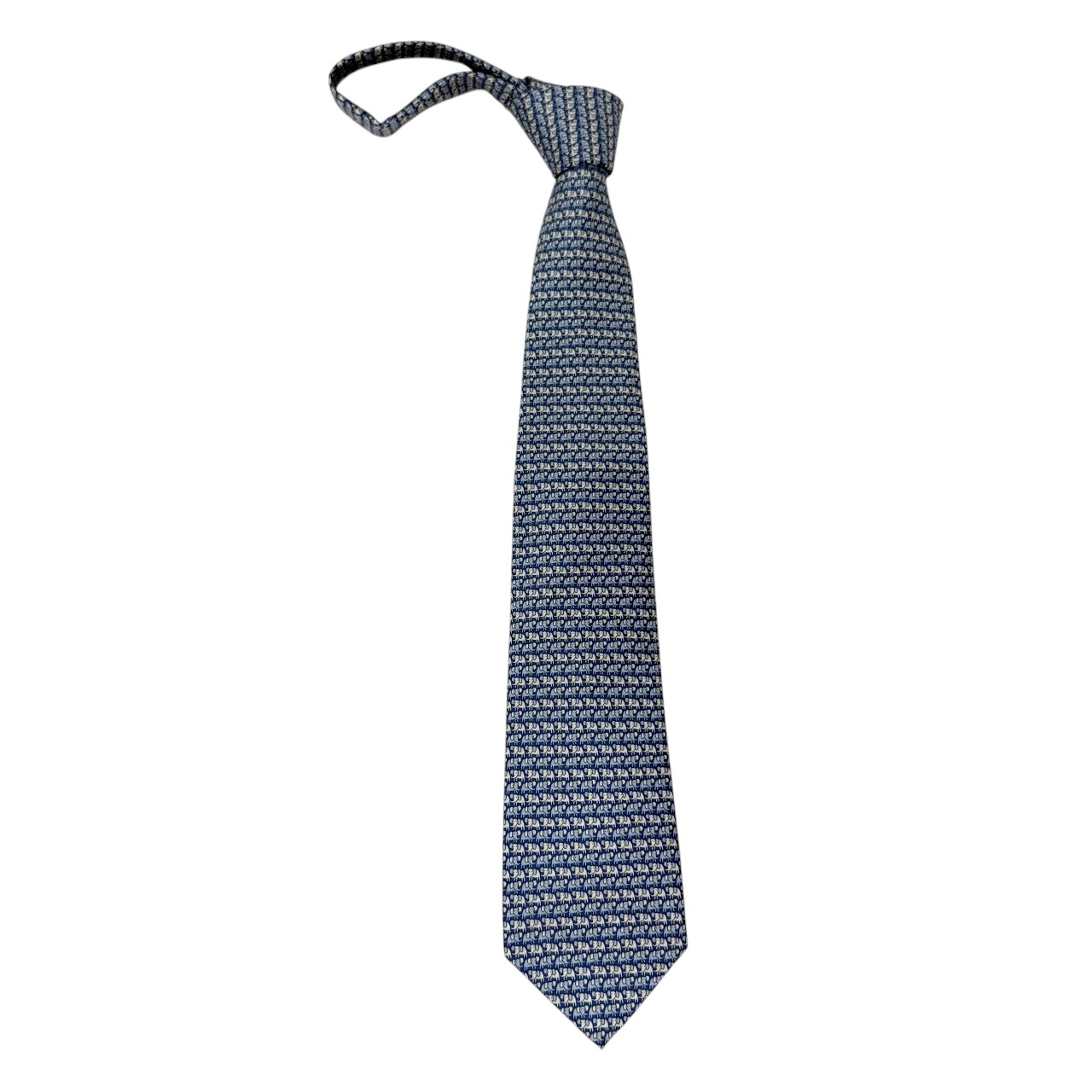ジムトンプソンネクタイ(Jim Thompson necktie)象柄|ブルー