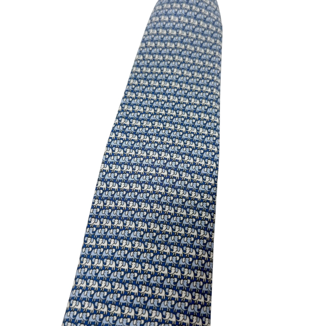 ジムトンプソンネクタイ(Jim Thompson necktie)象柄|ブルー