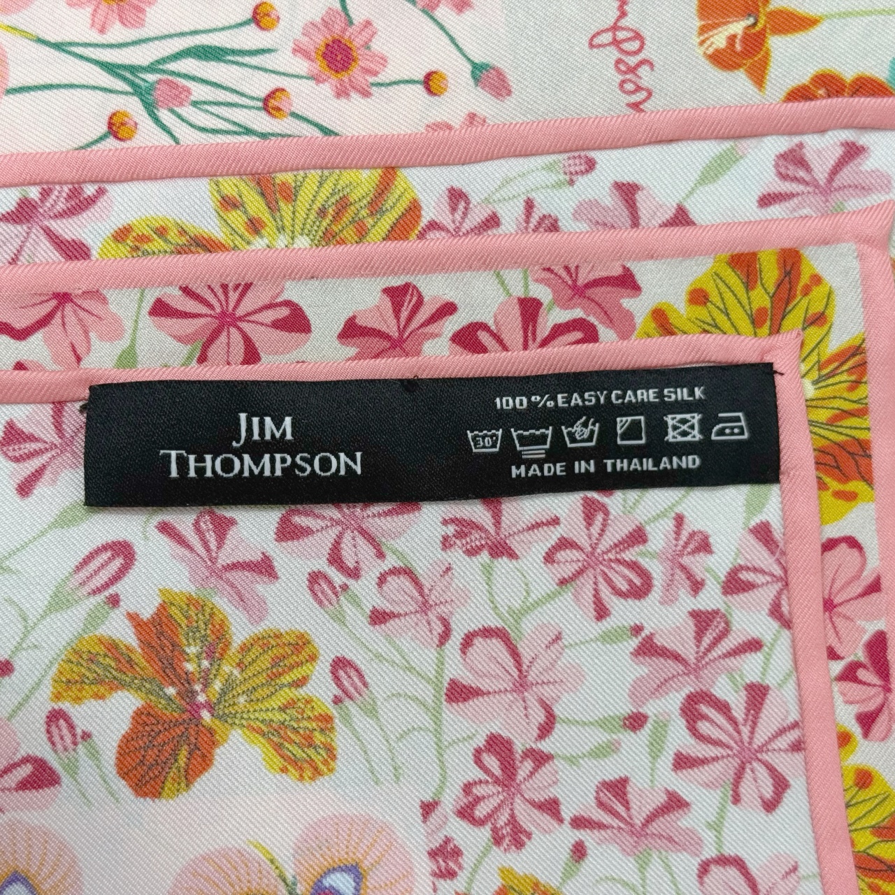 ジムトンプソンスカーフ(Jim Thompson scarf)-RWQAR_FLOWER_PINK