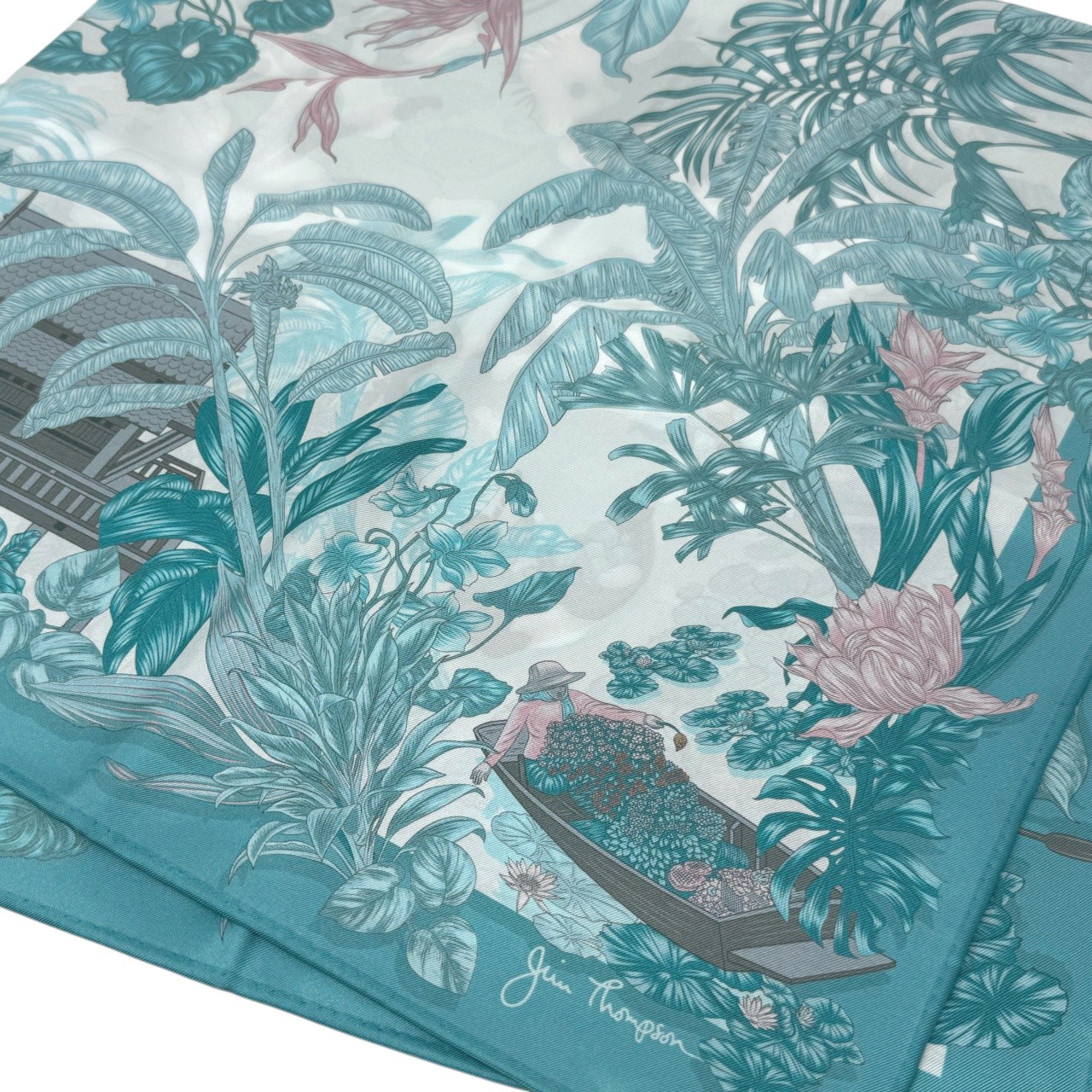 ジムトンプソンスカーフ(Jim Thompson scarf)-RWQAV_2000002601_DAMNOEN_FLOATING_GN