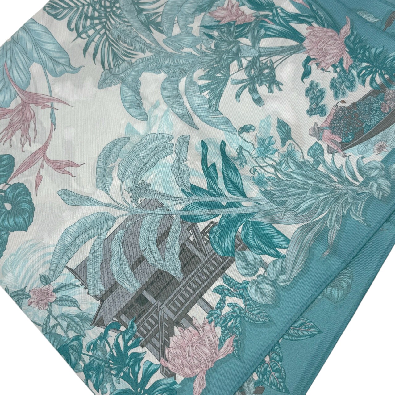 ジムトンプソンスカーフ(Jim Thompson scarf)-RWQAV_2000002601_DAMNOEN_FLOATING_GN