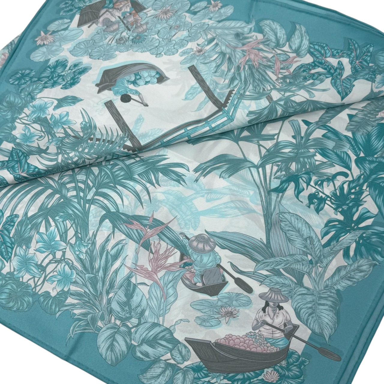 ジムトンプソンスカーフ(Jim Thompson scarf)-RWQAV_2000002601_DAMNOEN_FLOATING_GN