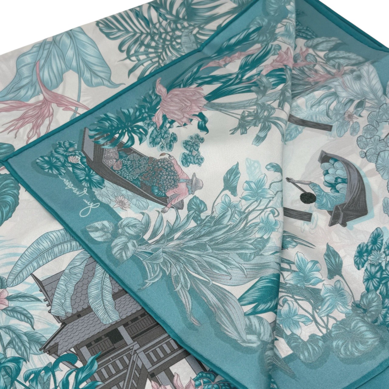 ジムトンプソンスカーフ(Jim Thompson scarf)-RWQAV_2000002601_DAMNOEN_FLOATING_GN