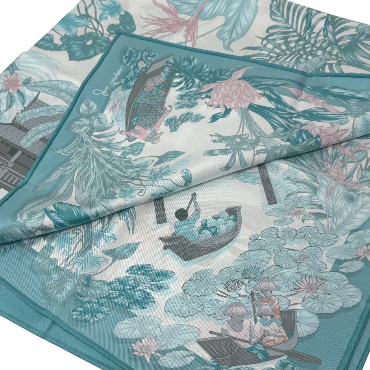 ジムトンプソンスカーフ(Jim Thompson scarf)-RWQAV_2000002601_DAMNOEN_FLOATING_GN